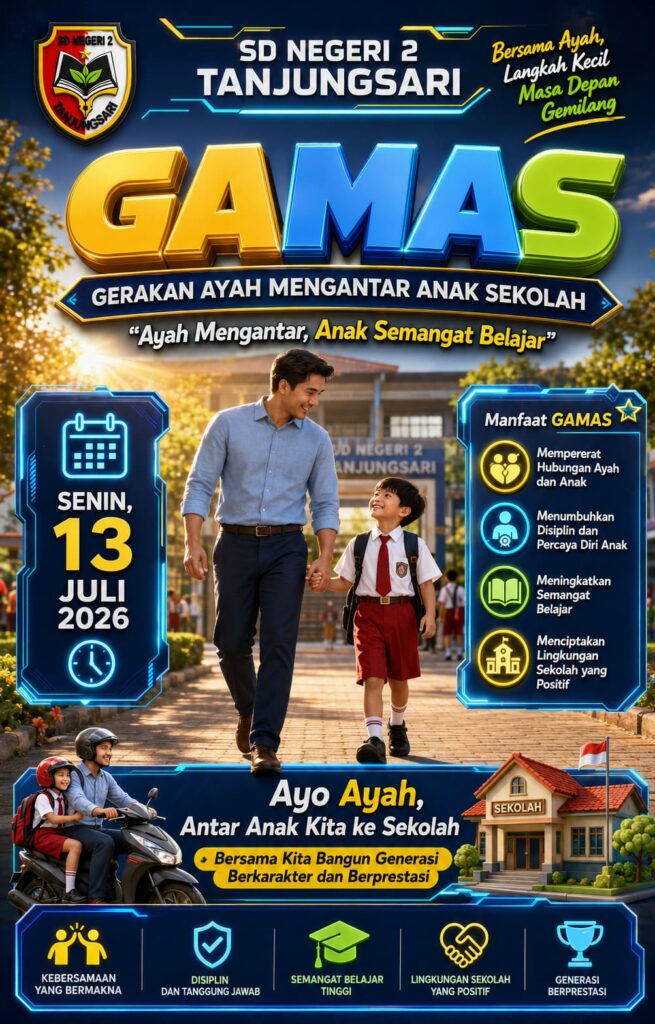 Gerakan Ayah Mengantar Anak ke Sekolah Bangun Semangat Belajar Siswa SDN 2 Tanjungsari